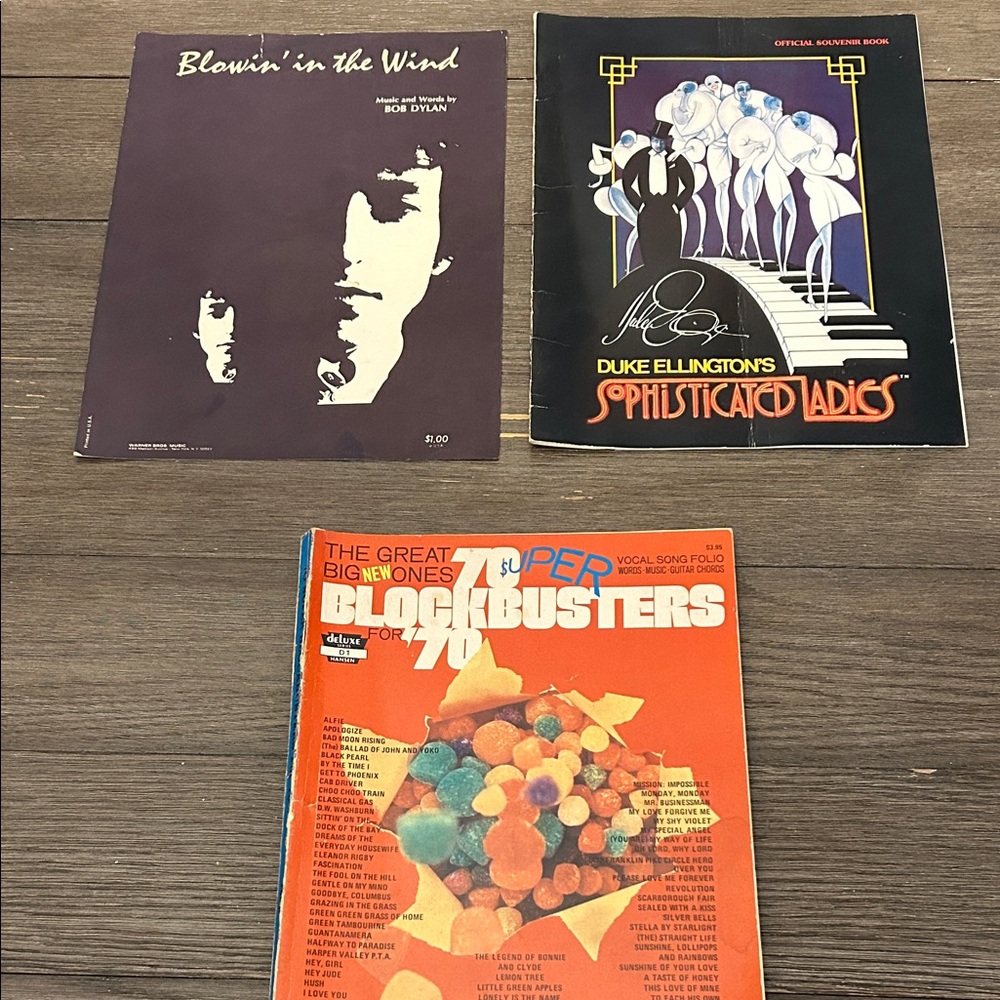 Vintage Bob Dylan sheet music Duke Ellington Sophisticated Ladies 1970’s